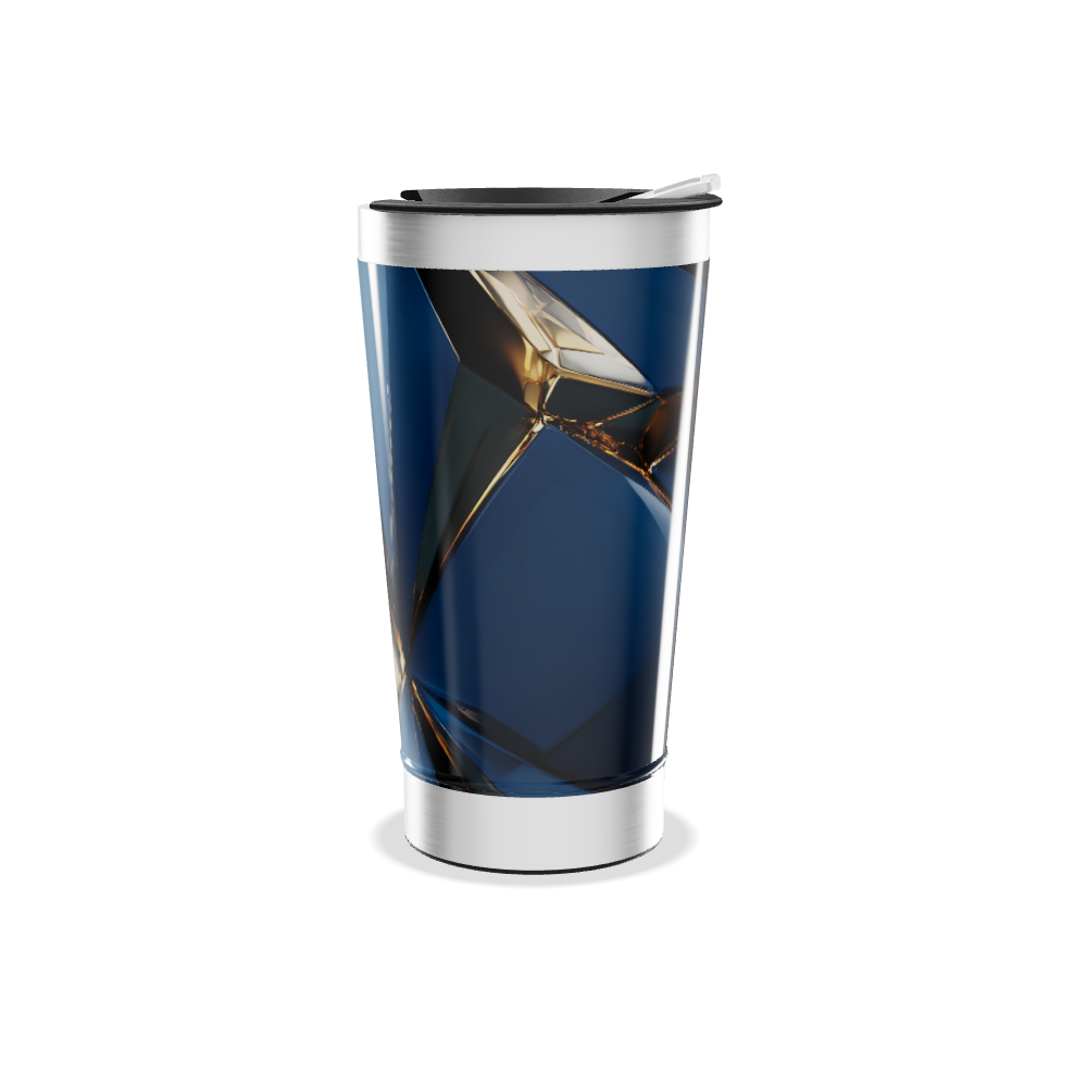 Copo Térmico - Azul Geométrico Inox