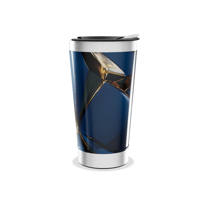 Copo Térmico - Azul Geométrico Inox