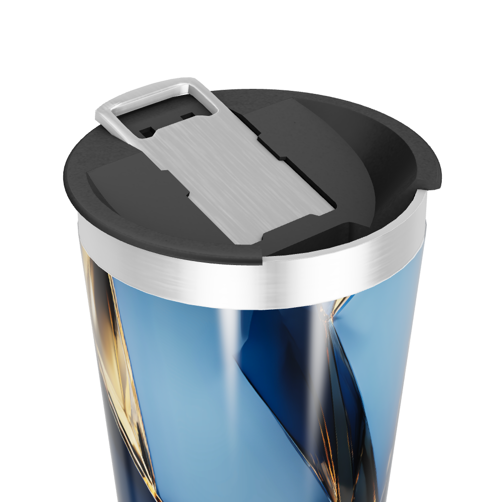 Copo Térmico - Azul Geométrico Inox