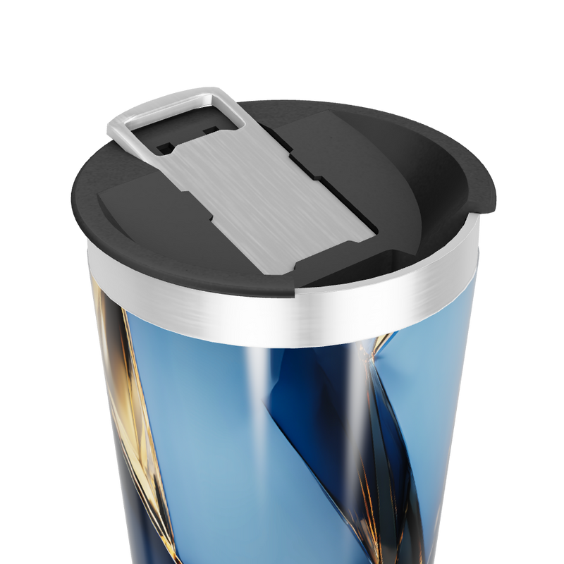 Copo Térmico - Azul Geométrico Inox