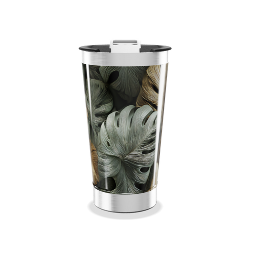 Copo Térmico - Folhagem Tropical Aço Inox