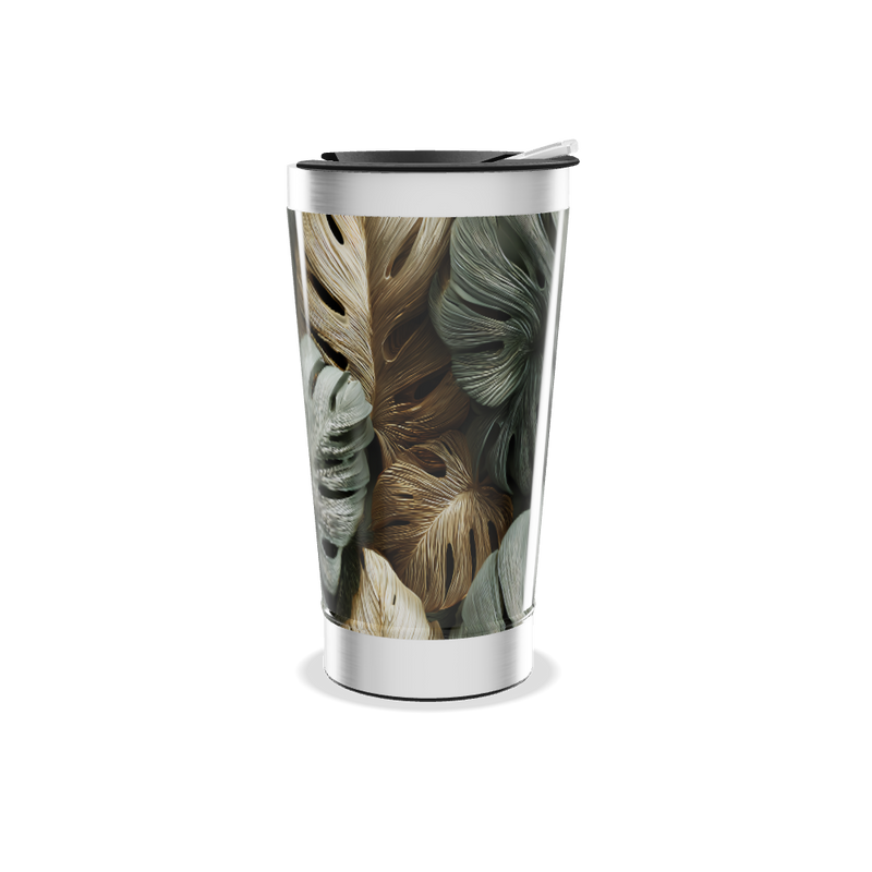 Copo Térmico - Folhagem Tropical Aço Inox