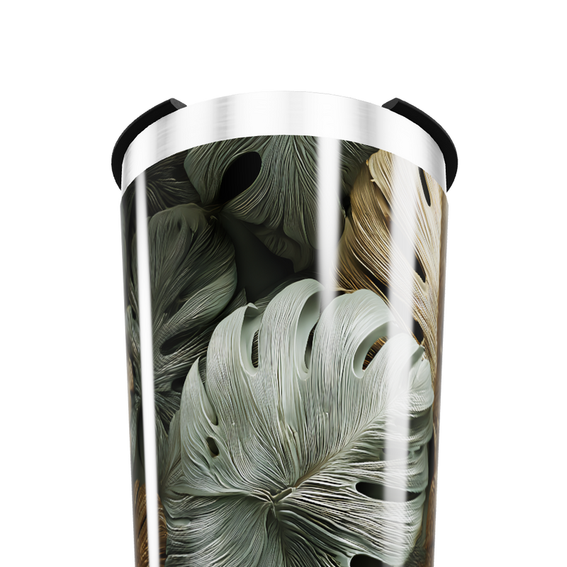 Copo Térmico - Folhagem Tropical Aço Inox