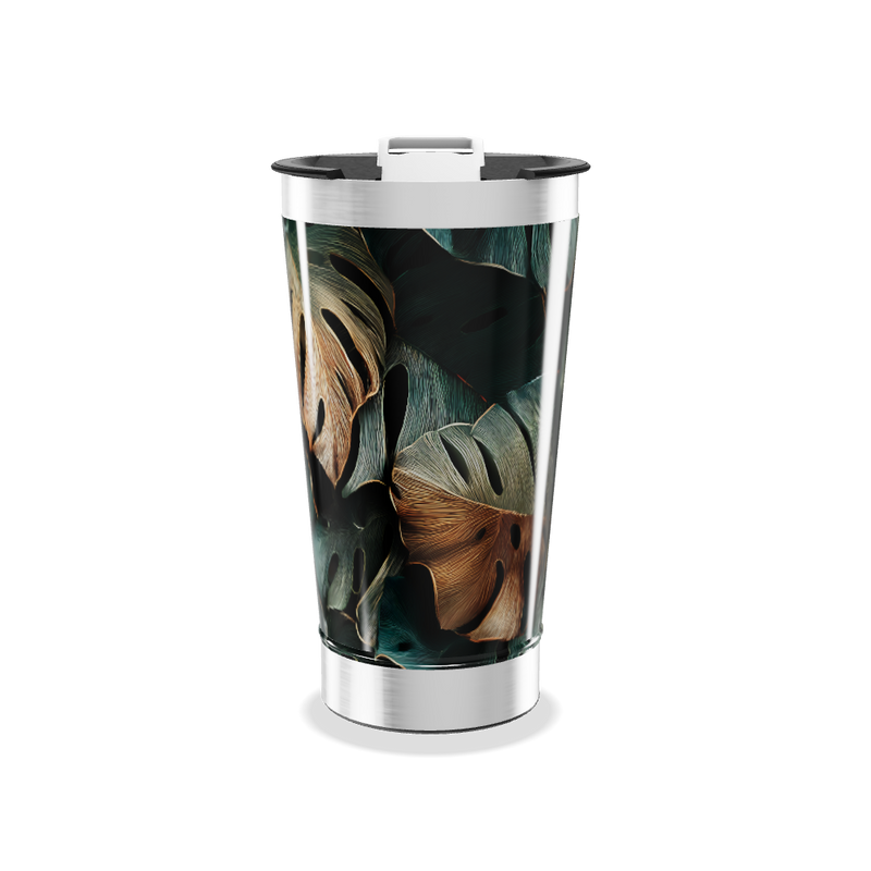 Copo Térmico - Folhagem Tropical Aço Inox