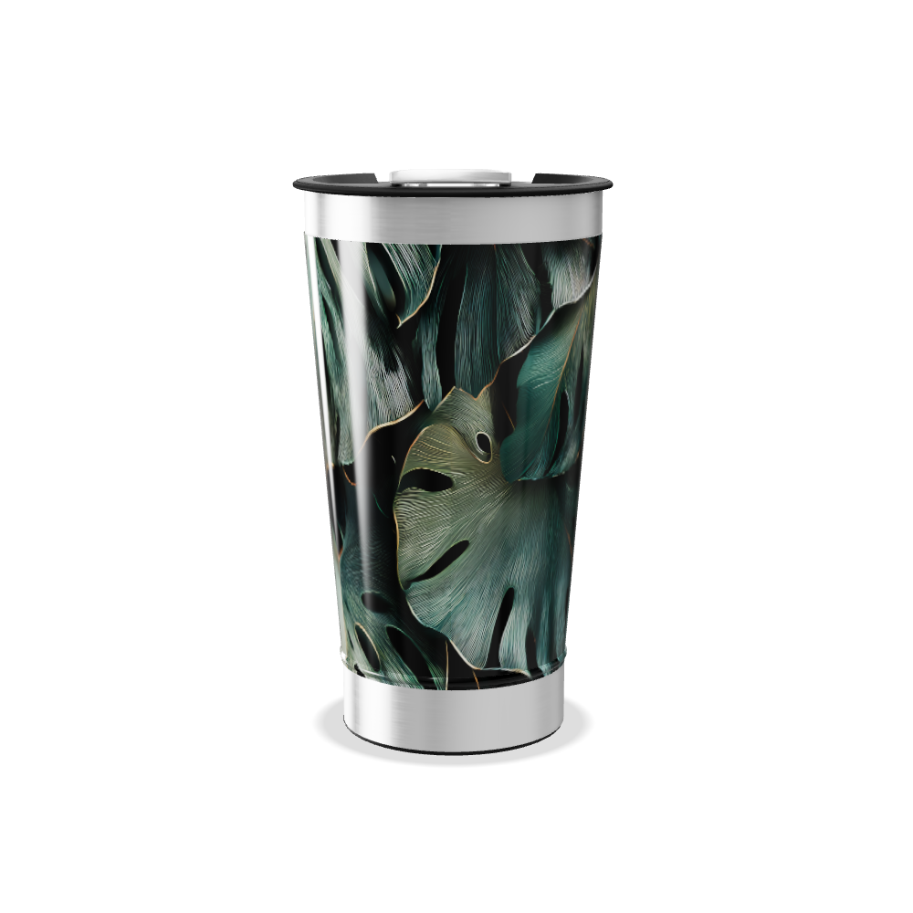Copo Térmico - Folhagem Tropical Aço Inox