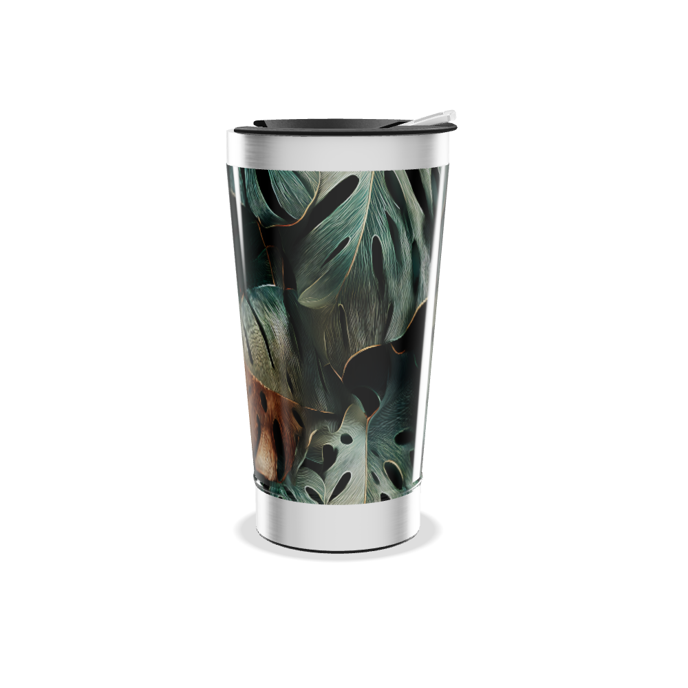 Copo Térmico - Folhagem Tropical Aço Inox
