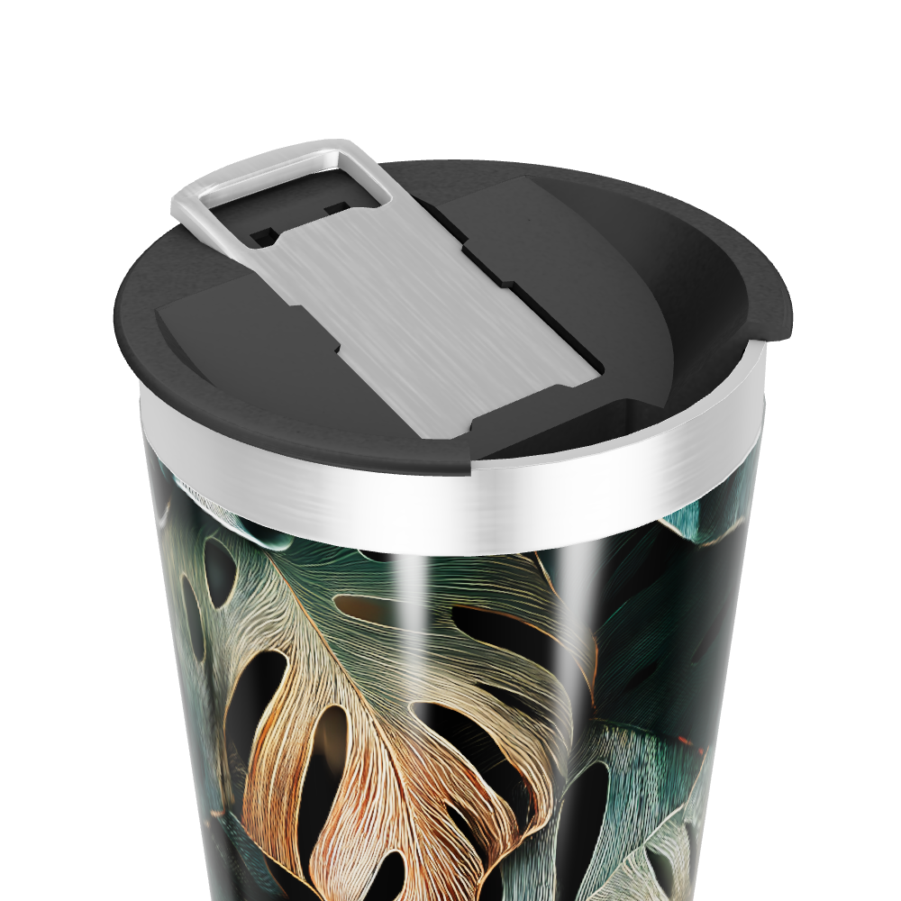 Copo Térmico - Folhagem Tropical Aço Inox