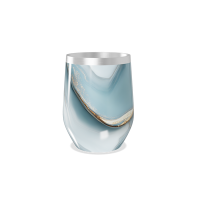 Copo Térmico Slim - Azul Marmorizado Aço Inox