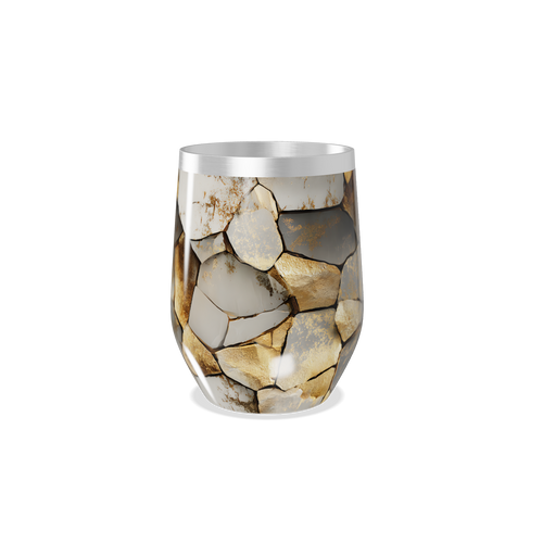 Copo Térmico Slim - Textura Pedra Dourada