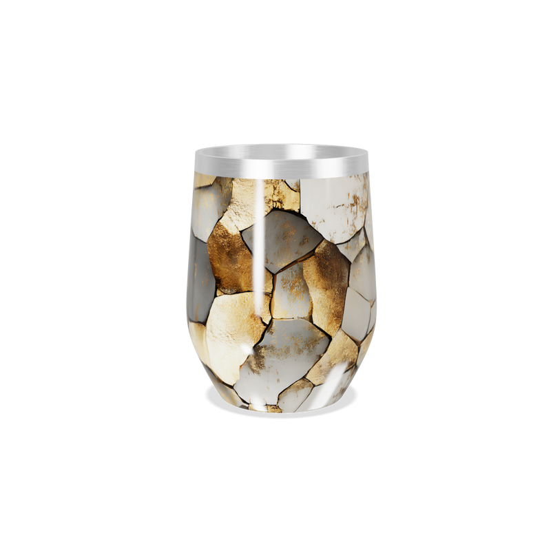 Copo Térmico Slim - Textura Pedra Dourada