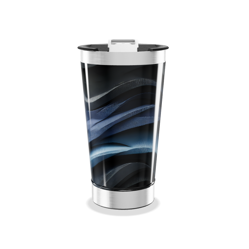 Copo Térmico - Preto com Ondas