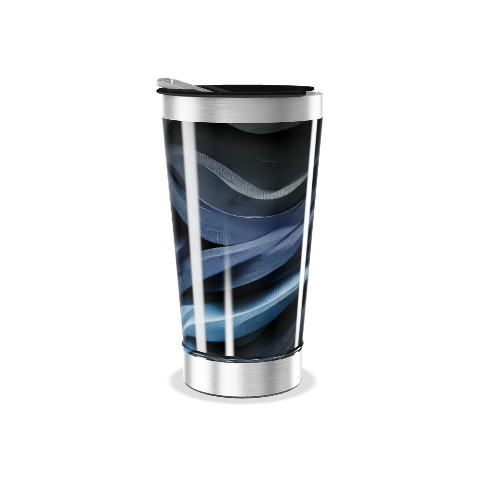 Copo Térmico - Preto com Ondas