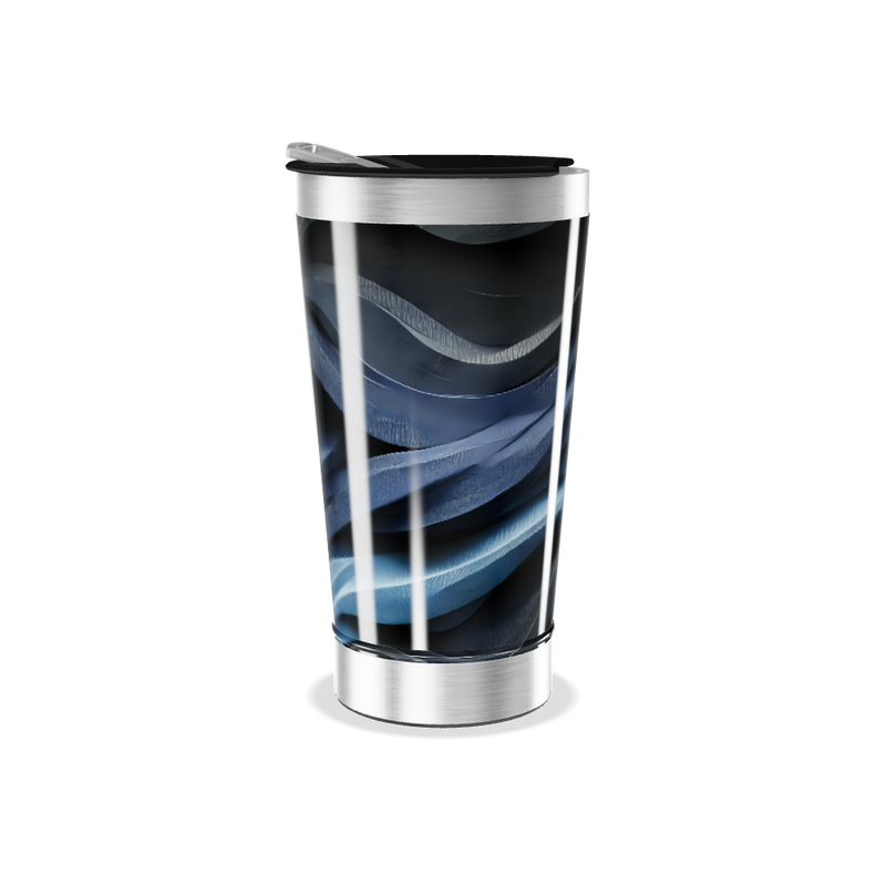 Copo Térmico - Preto com Ondas
