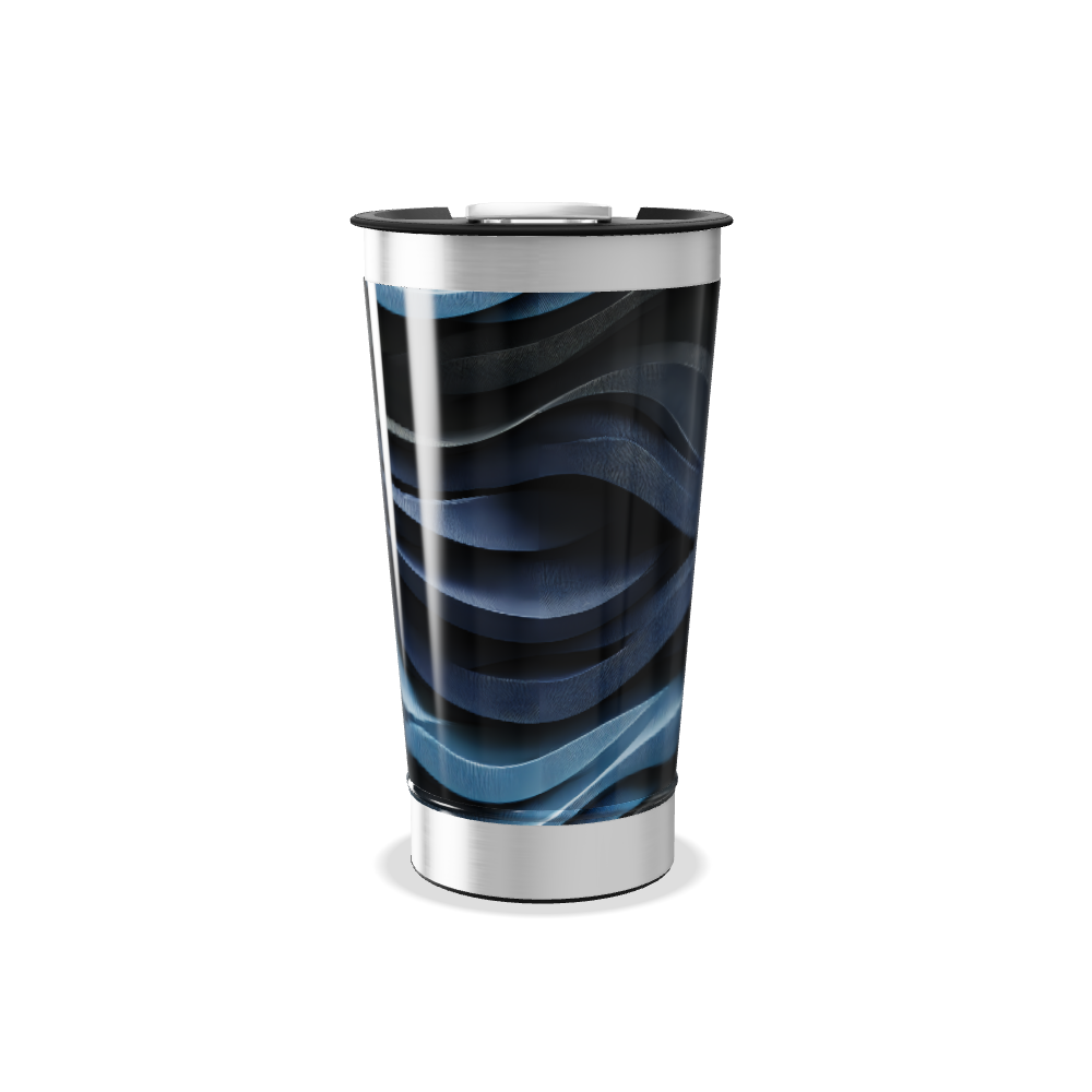 Copo Térmico - Preto com Ondas