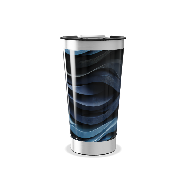 Copo Térmico - Preto com Ondas