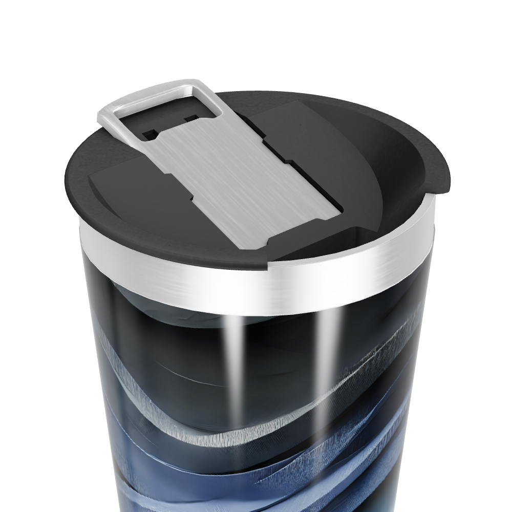 Copo Térmico - Preto com Ondas