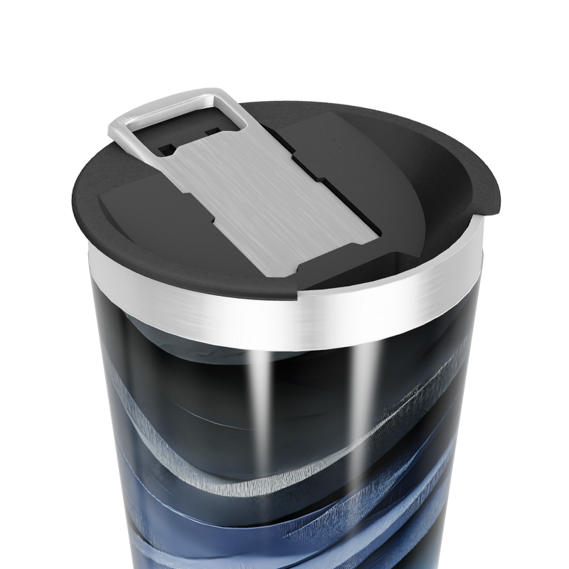 Copo Térmico - Preto com Ondas