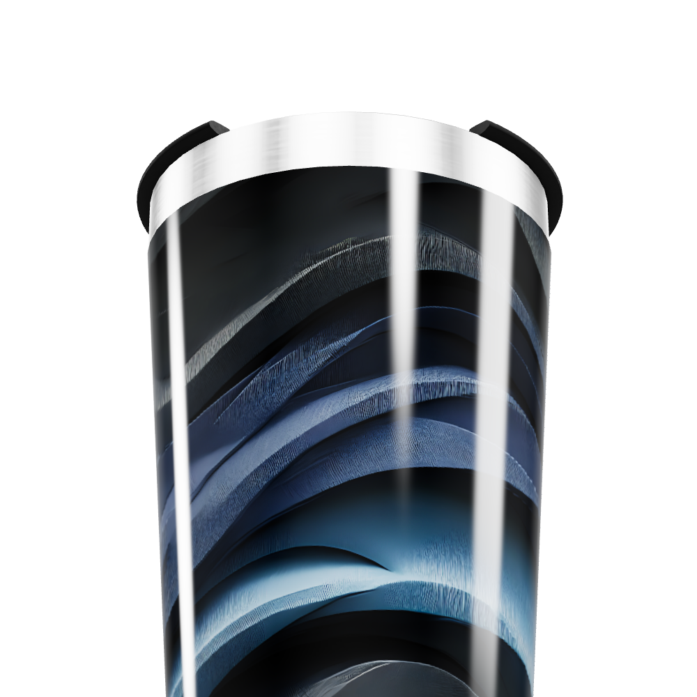 Copo Térmico - Preto com Ondas