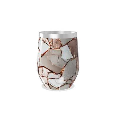 Copo Térmico Slim - Design Craquelado Metalizado