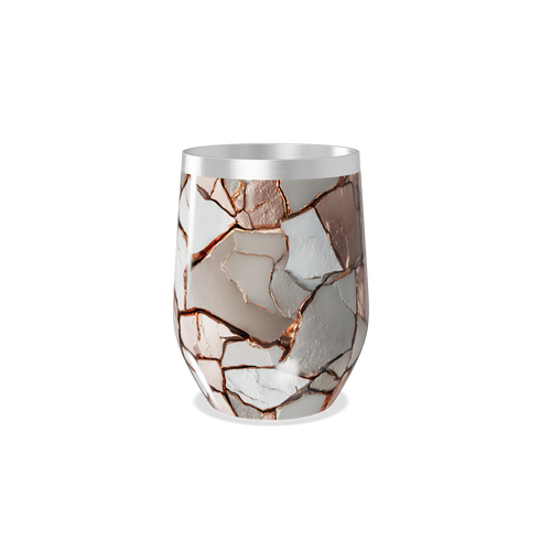 Copo Térmico Slim - Design Craquelado Metalizado