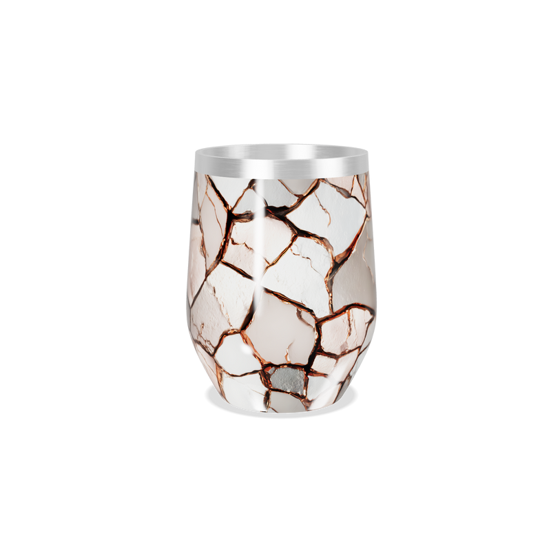 Copo Térmico Slim - Design Craquelado Metalizado