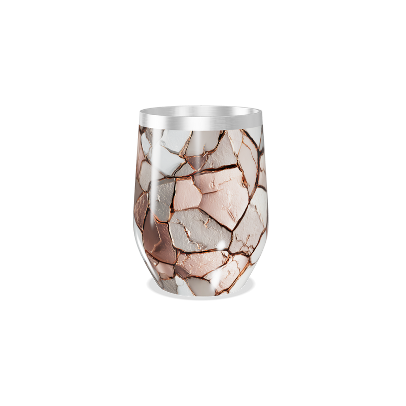 Copo Térmico Slim - Design Craquelado Metalizado