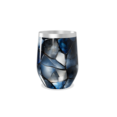 Copo Térmico Slim - Vidro Azul Marmorizado
