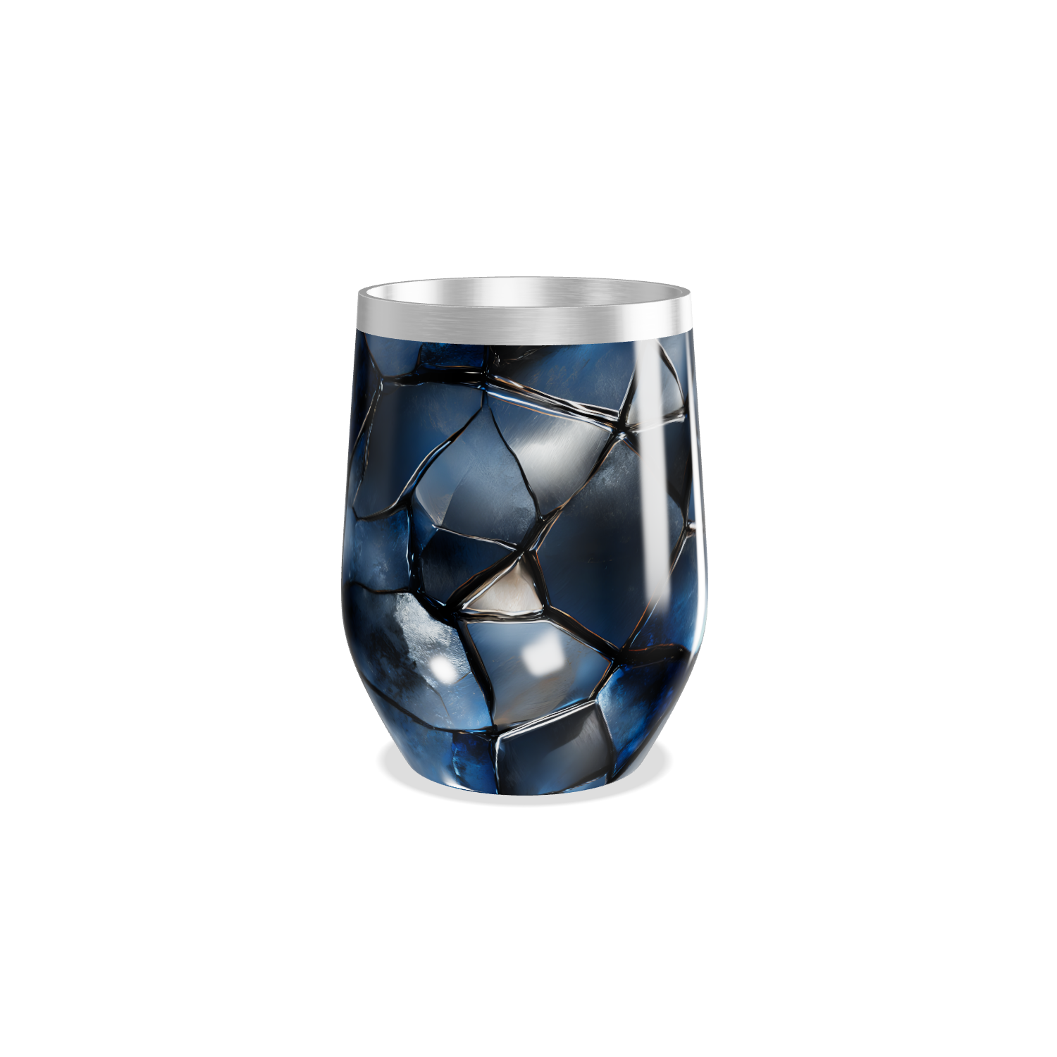 Copo Térmico Slim - Vidro Azul Marmorizado