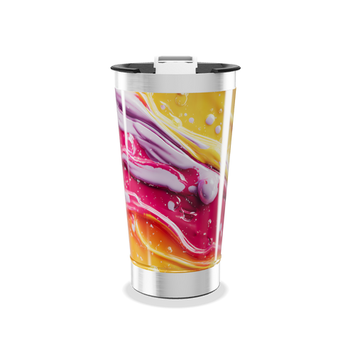 Copo Térmico - Estampa Abstrata Multicolorida