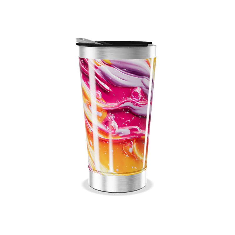 Copo Térmico - Estampa Abstrata Multicolorida