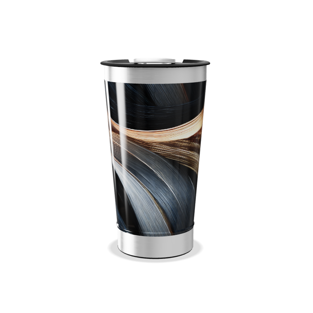 Copo Térmico - Estampa Abstrata Metalizado