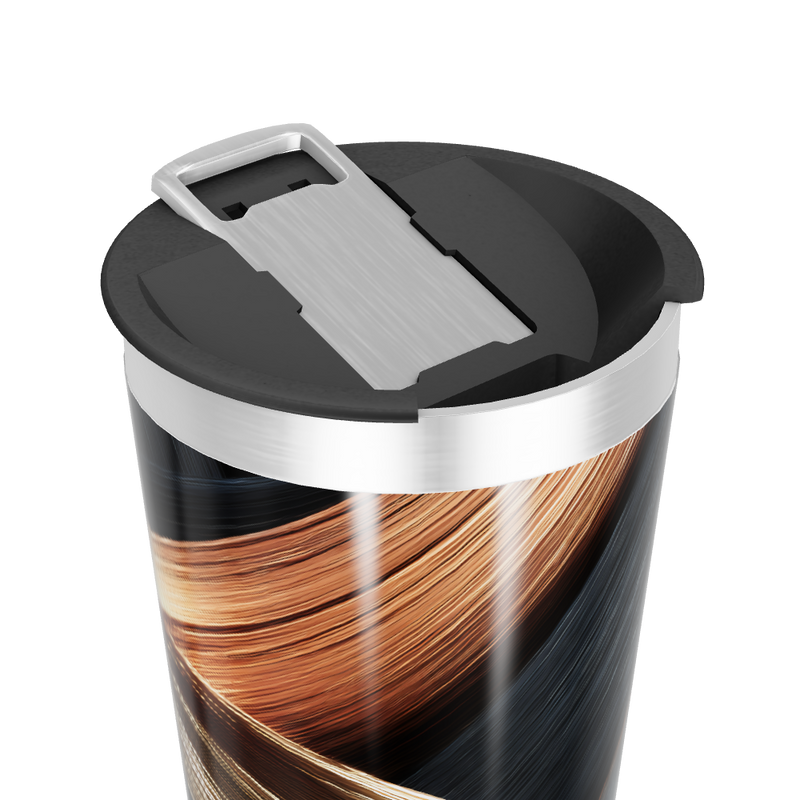 Copo Térmico - Estampa Abstrata Metalizado