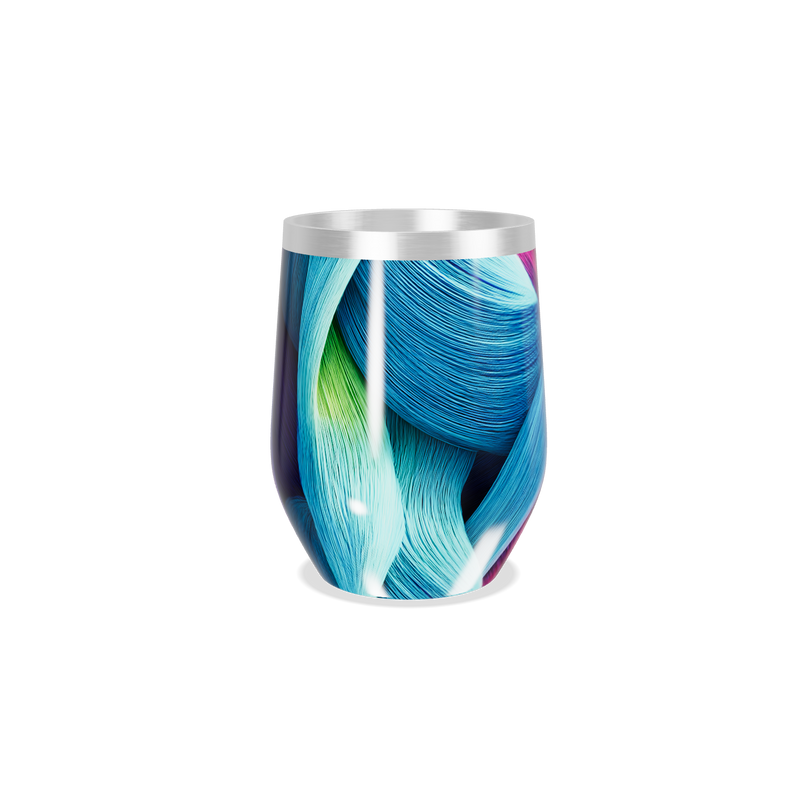 Copo Térmico Slim - Azul e Rosa Abstrato