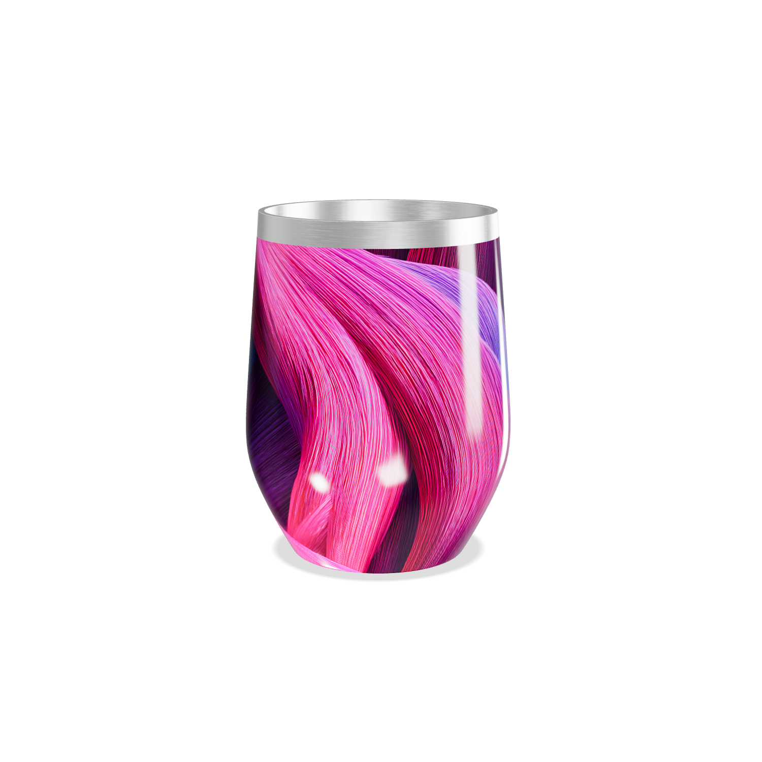 Copo Térmico Slim - Azul e Rosa Abstrato