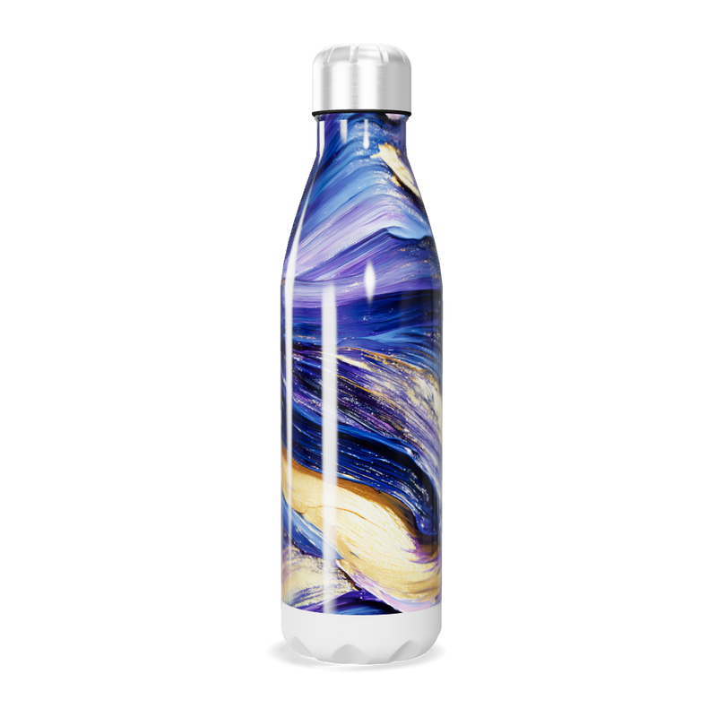 Garrafa Inox - Colorida com Estampa Abstrata