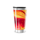 Copo Térmico - Com estampa laranja e vermelha