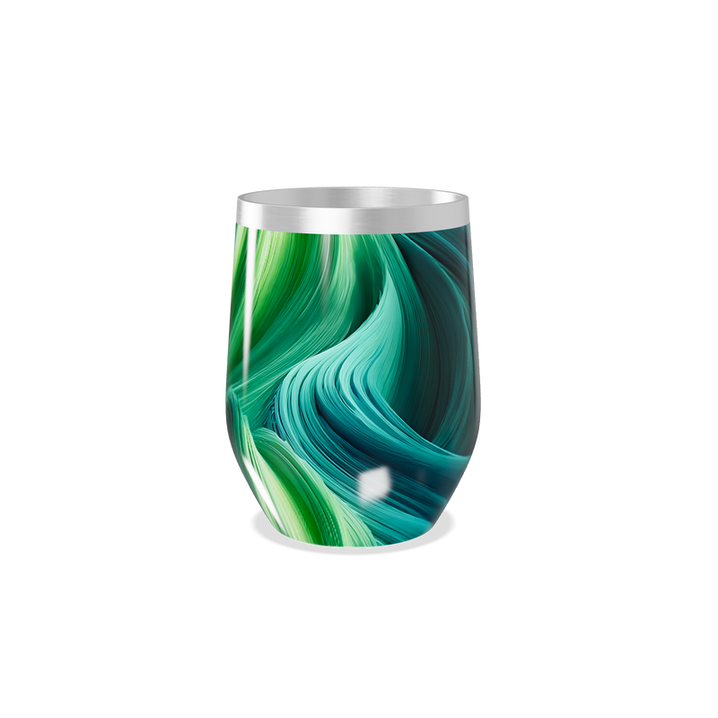 Copo Térmico Slim - Verde Abstrato Inox