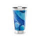 Copo Térmico - Azul com Estampa Abstrata