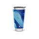 Copo Térmico - Azul com Estampa Abstrata