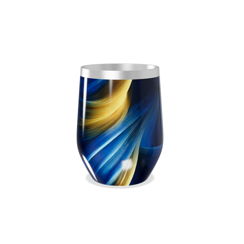 Copo Térmico Slim - Azul com Detalhes Amarelos