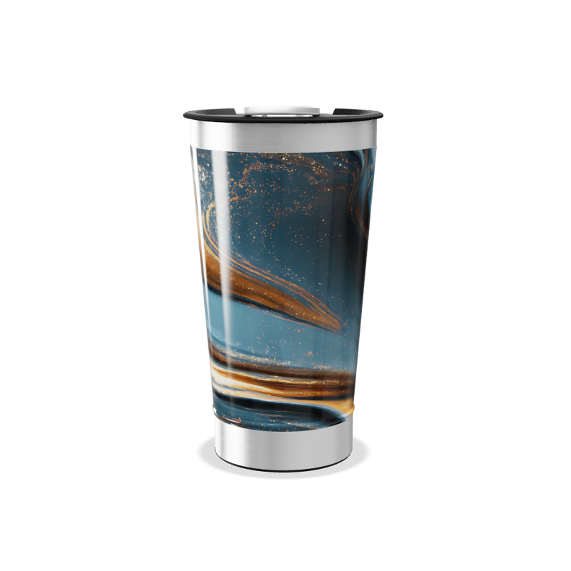 Copo Térmico - Azul Mármore Inox