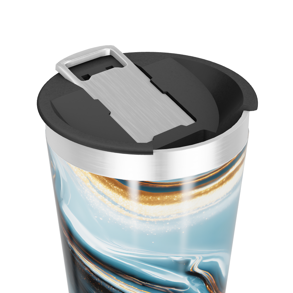 Copo Térmico - Azul Mármore Inox