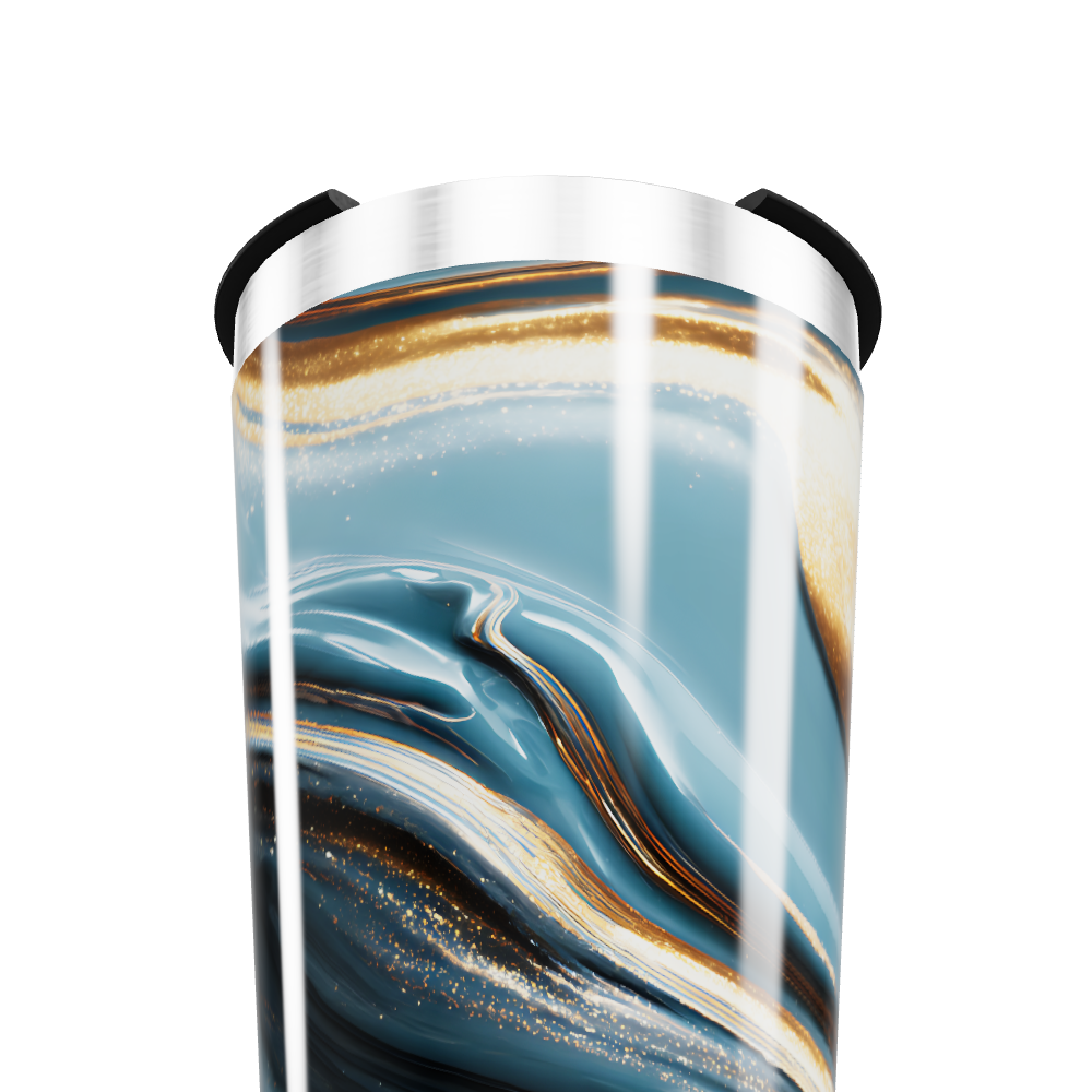 Copo Térmico - Azul Mármore Inox