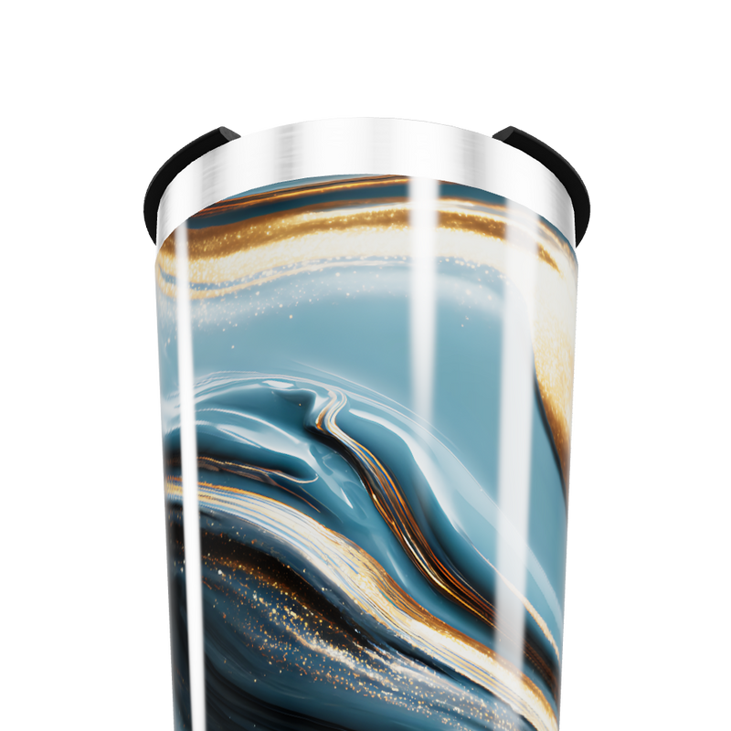 Copo Térmico - Azul Mármore Inox