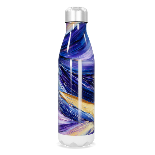 Garrafa Inox - Estampa Azul e Dourada