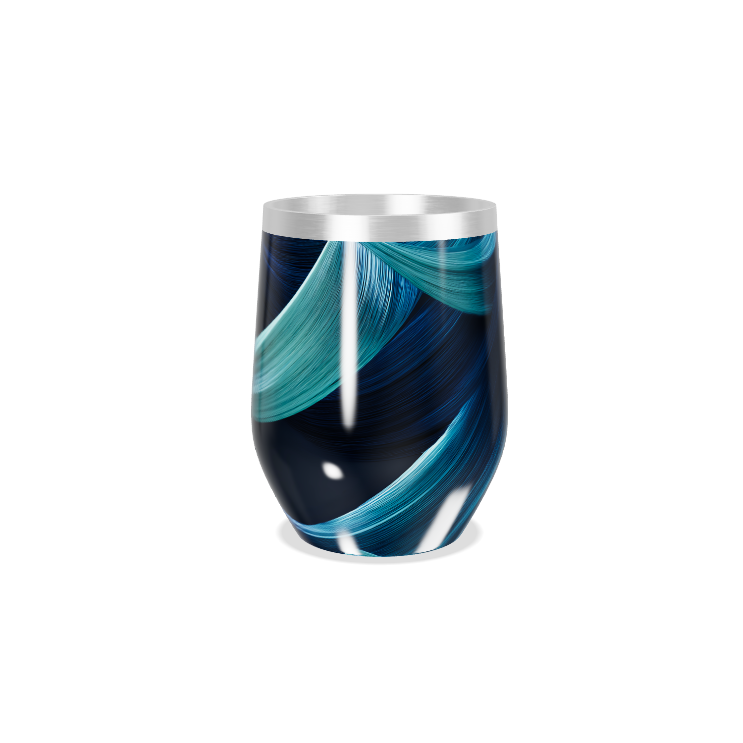 Copo Térmico Slim - Azul Preto Aço Inox