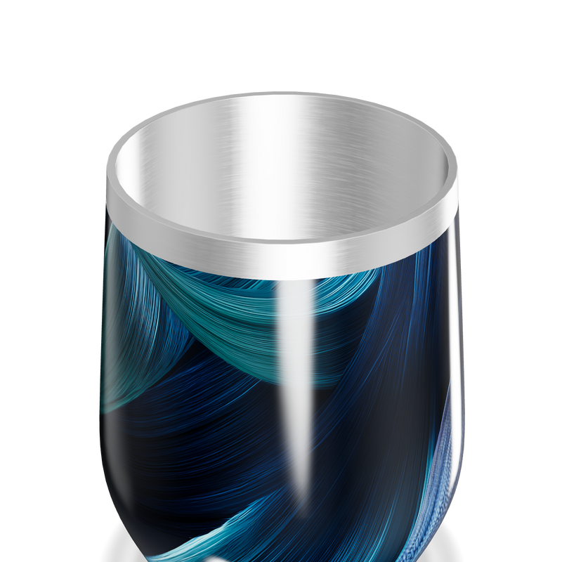 Copo Térmico Slim - Azul Preto Aço Inox