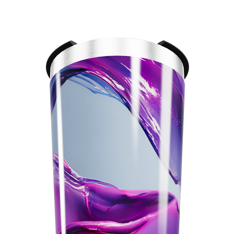 Copo Térmico - Estampa Roxa Abstrata