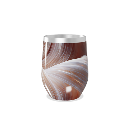 Copo Térmico Slim - Abstrato Marrom Inox