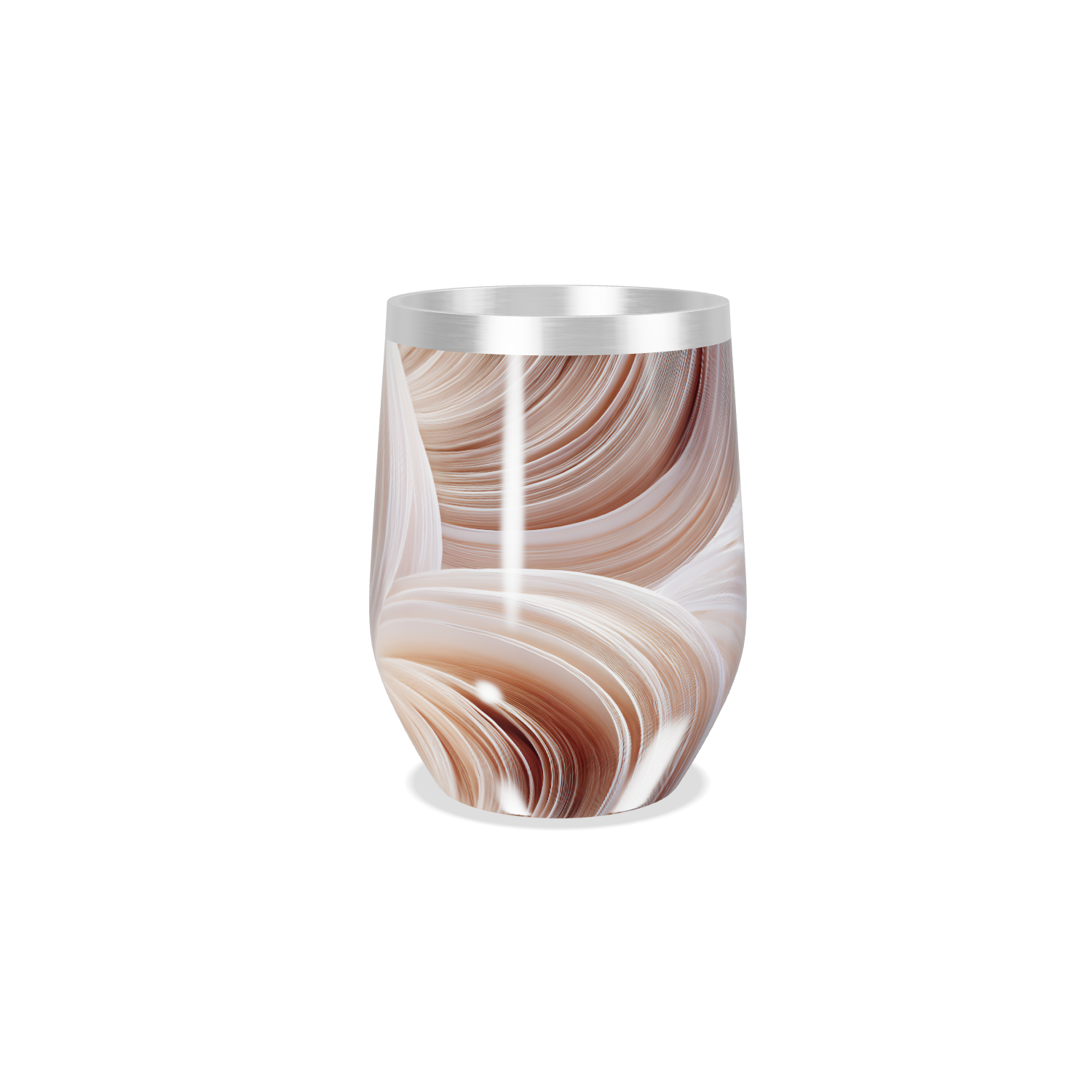 Copo Térmico Slim - Abstrato Marrom Inox